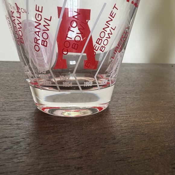Two Vtg 1961 Alabama Crimson Tide Championship Glass "No. 1 in '61" Roll Tide - Picture 5 of 12